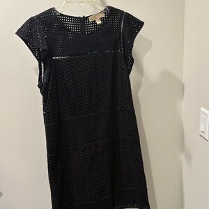Michael Kors Black Eyelet Mini Dress